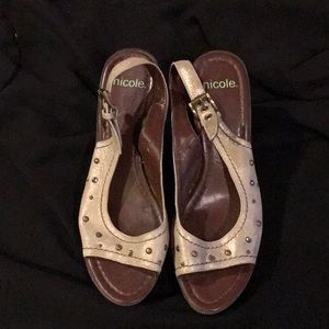 Silver studded sandals